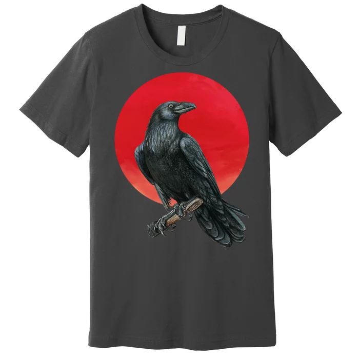 Black Crow Red Moon Premium T-Shirt