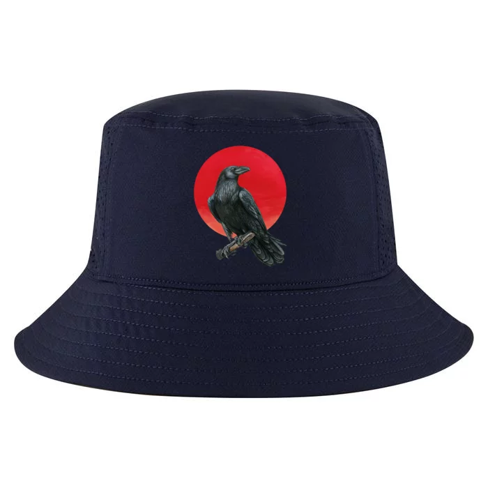 Black Crow Red Moon Cool Comfort Performance Bucket Hat