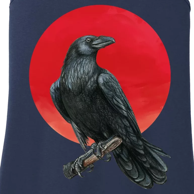 Black Crow Red Moon Ladies Essential Tank