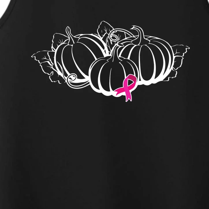 Breast Cancer Ribbon Pumpkin Fall Performance Tank