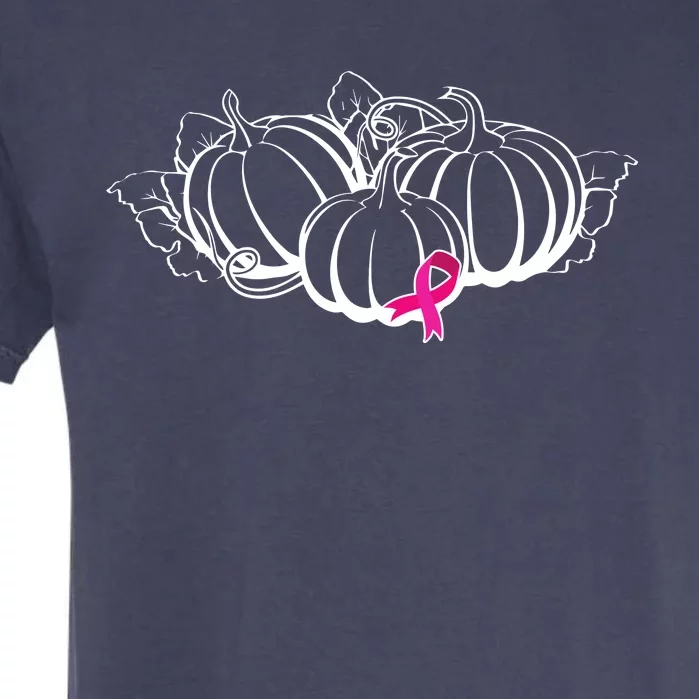 Breast Cancer Ribbon Pumpkin Fall Garment-Dyed Heavyweight T-Shirt