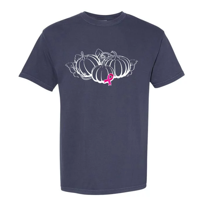 Breast Cancer Ribbon Pumpkin Fall Garment-Dyed Heavyweight T-Shirt