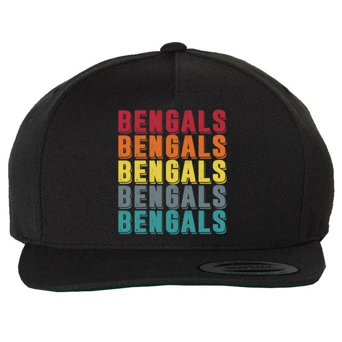 Bengals Colorful Retro Wool Snapback Cap