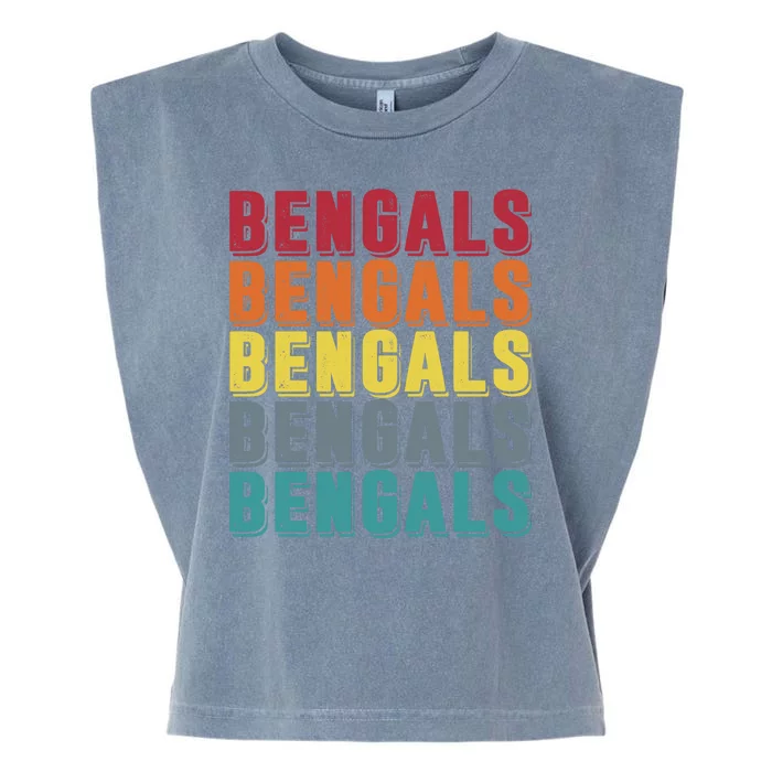 Bengals Colorful Retro Garment-Dyed Women's Muscle Tee