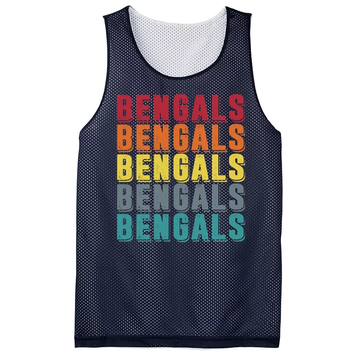 Bengals Colorful Retro Mesh Reversible Basketball Jersey Tank