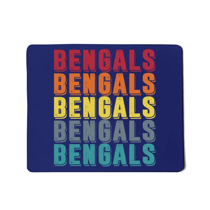 Bengals Colorful Retro Mousepad