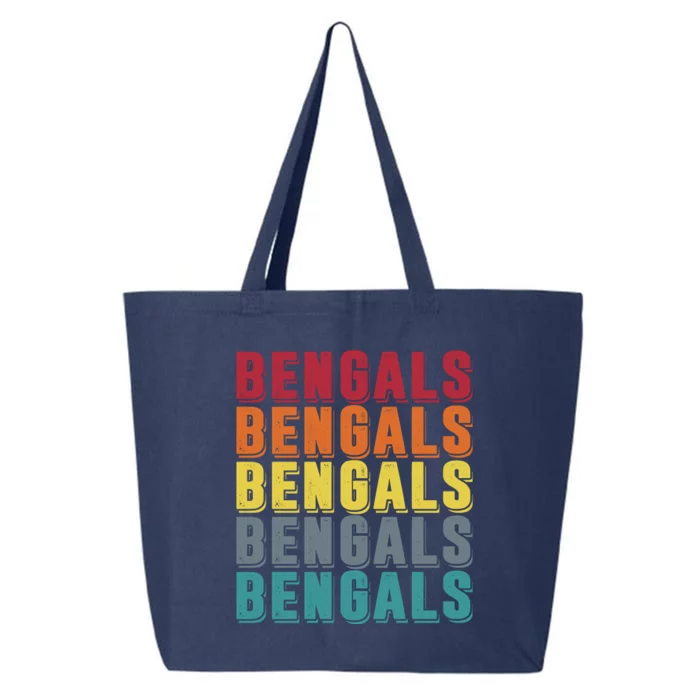 Bengals Colorful Retro 25L Jumbo Tote