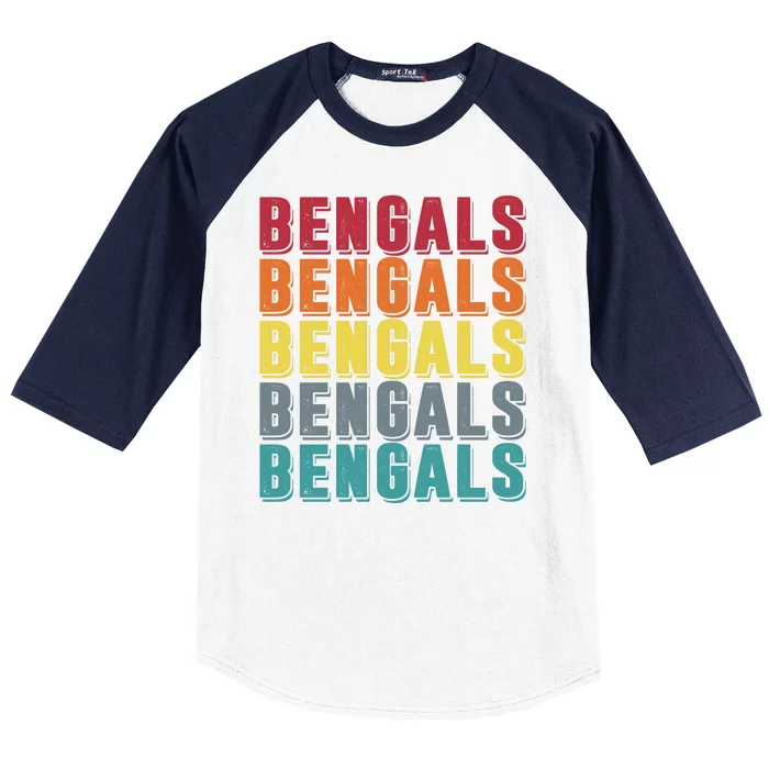 Bengals Colorful Retro Baseball Sleeve Shirt