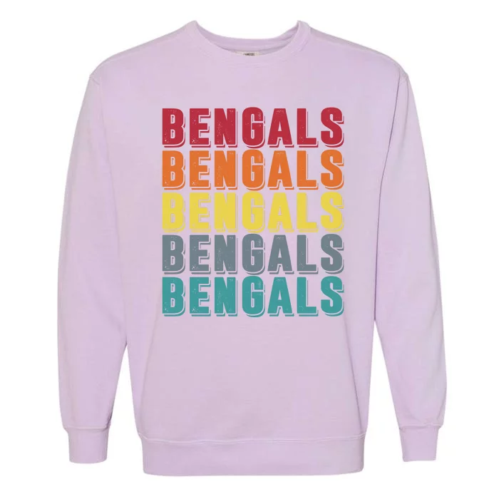 Bengals Colorful Retro Garment-Dyed Sweatshirt