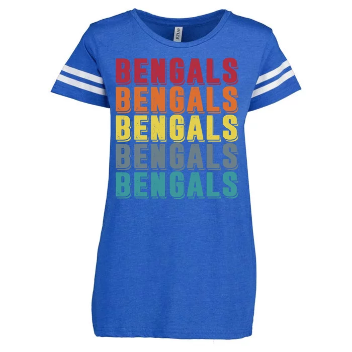 Bengals Colorful Retro Enza Ladies Jersey Football T-Shirt