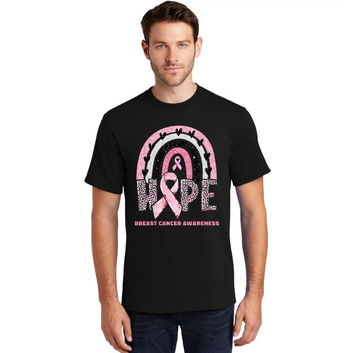 Breast Cancer Rainbow In October We Wear Pink Hope Support Tall T-Shirt