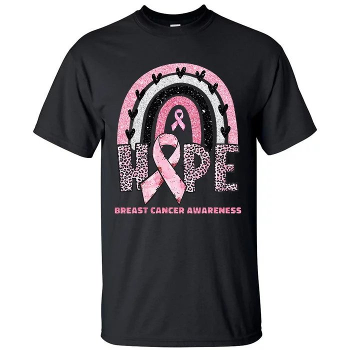 Breast Cancer Rainbow In October We Wear Pink Hope Support Tall T-Shirt