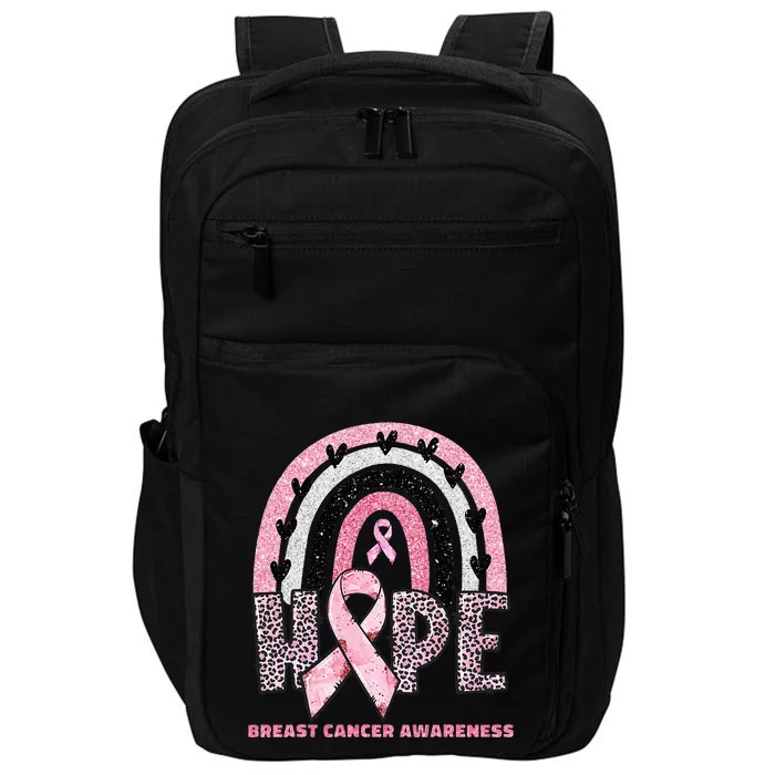 Breast Cancer Rainbow In October We Wear Pink Hope Support Impact Tech Backpack