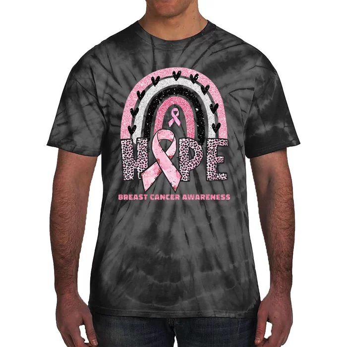 Breast Cancer Rainbow In October We Wear Pink Hope Support Tie-Dye T-Shirt