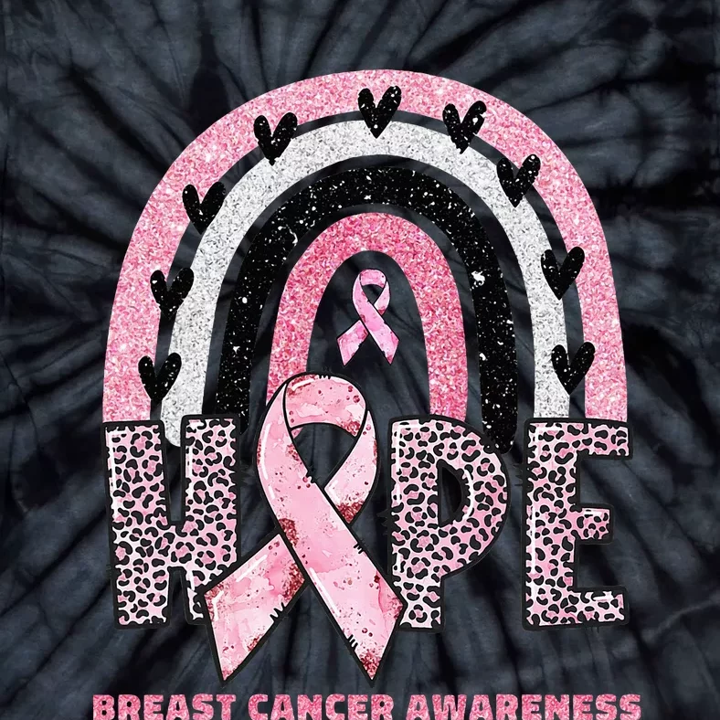 Breast Cancer Rainbow In October We Wear Pink Hope Support Tie-Dye T-Shirt