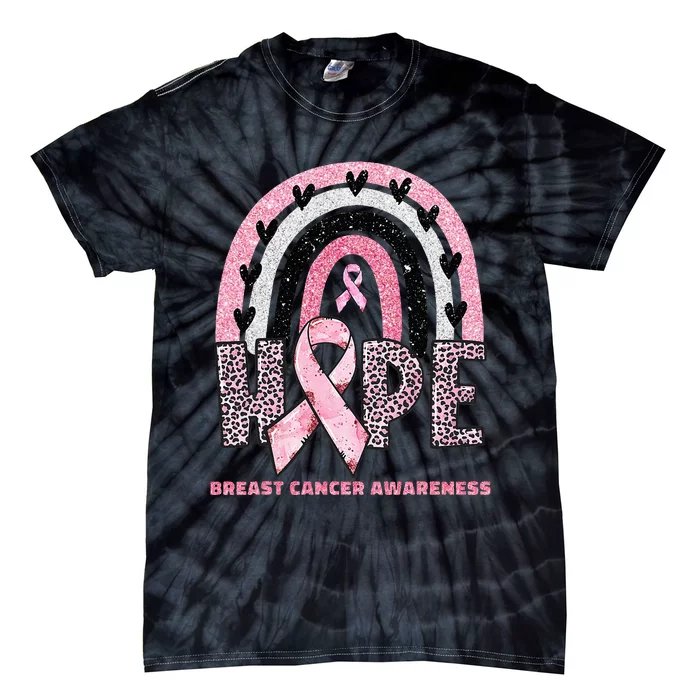 Breast Cancer Rainbow In October We Wear Pink Hope Support Tie-Dye T-Shirt