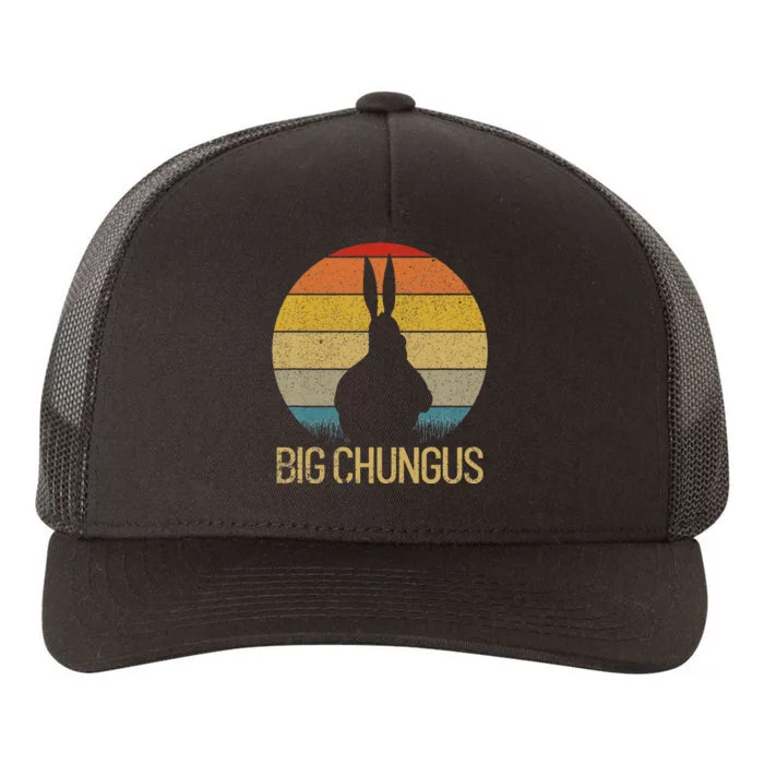 Big Chungus Retro Sunset Vintage Dank Meme Big Chungus Yupoong Adult 5-Panel Trucker Hat