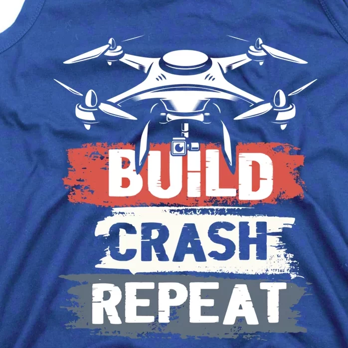 Built Crash Repeat For Drone Fans Drone Pilots Cool Gift Tank Top