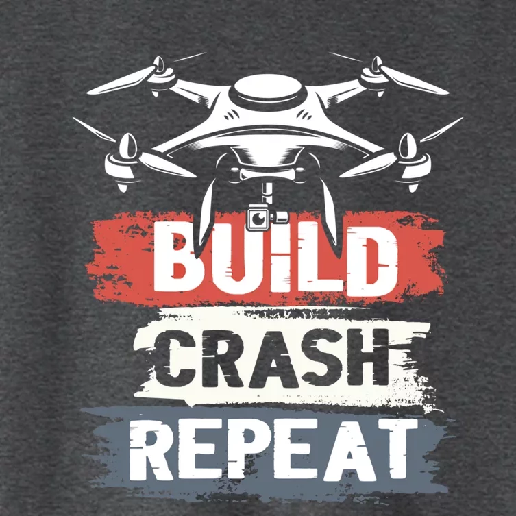 Built Crash Repeat For Drone Fans Drone Pilots Cool Gift Women's Crop Top Tee