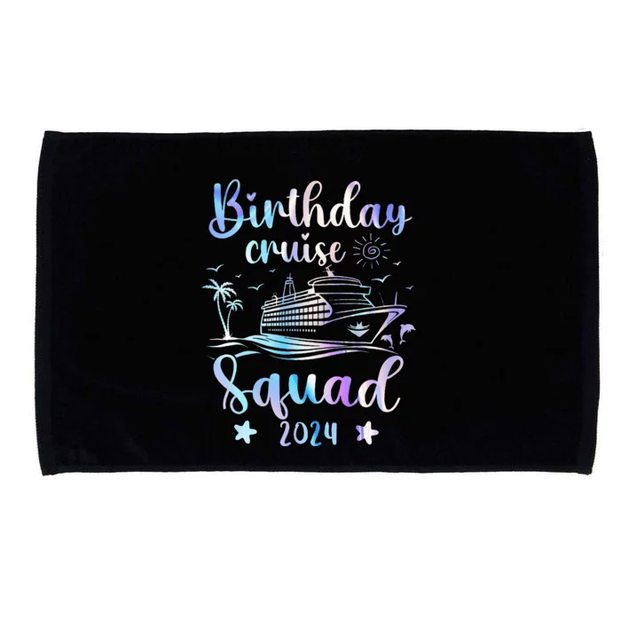 Birthday Cruise Squad 2024 Cruising Party Cruise Birthday Microfiber Hand Towel