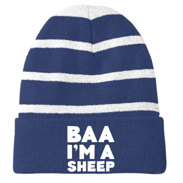 Baa Costume Shirts Striped Beanie with Solid Band