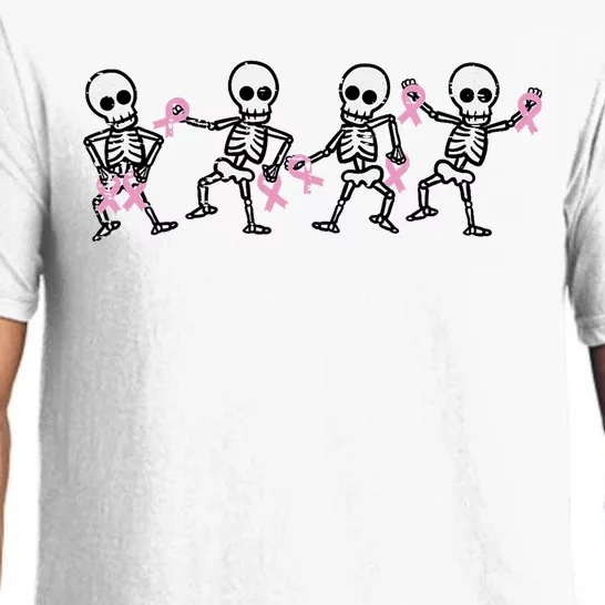 Breast Cancer Skeletons Dancing Awareness Pajama Set