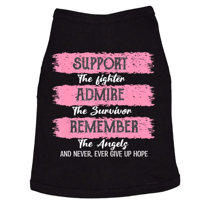 Breast Cancer Support Admire Honor Breast Cancer Awareness Doggie Tank