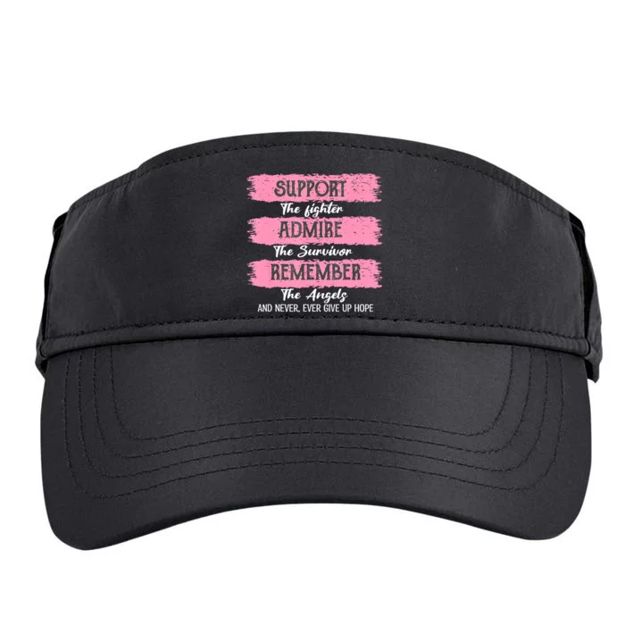 Breast Cancer Support Admire Honor Breast Cancer Awareness Adult Drive Performance Visor