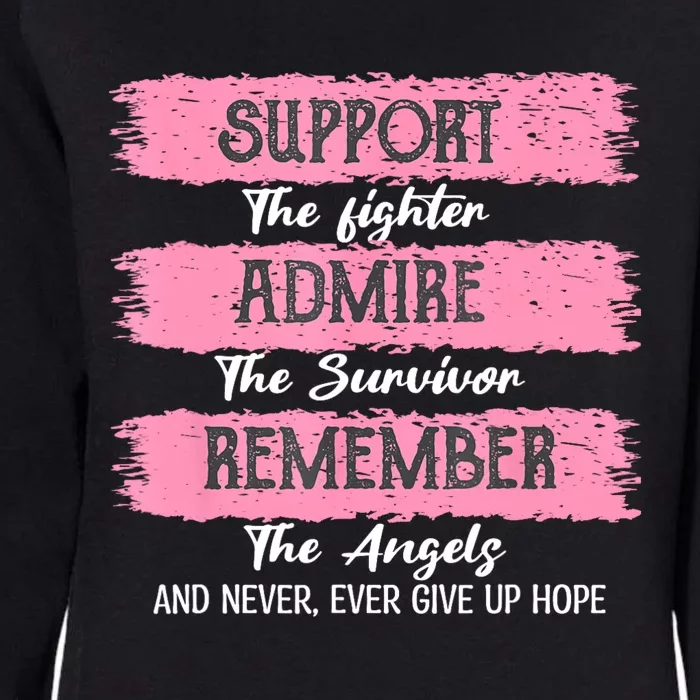 Breast Cancer Support Admire Honor Breast Cancer Awareness Womens California Wash Sweatshirt