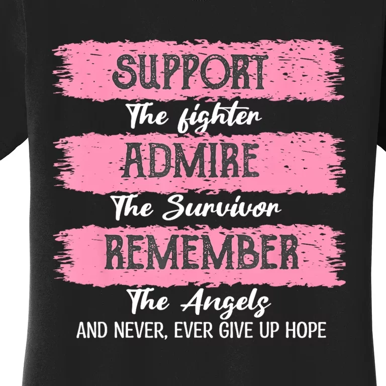 Breast Cancer Support Admire Honor Breast Cancer Awareness Women's T-Shirt