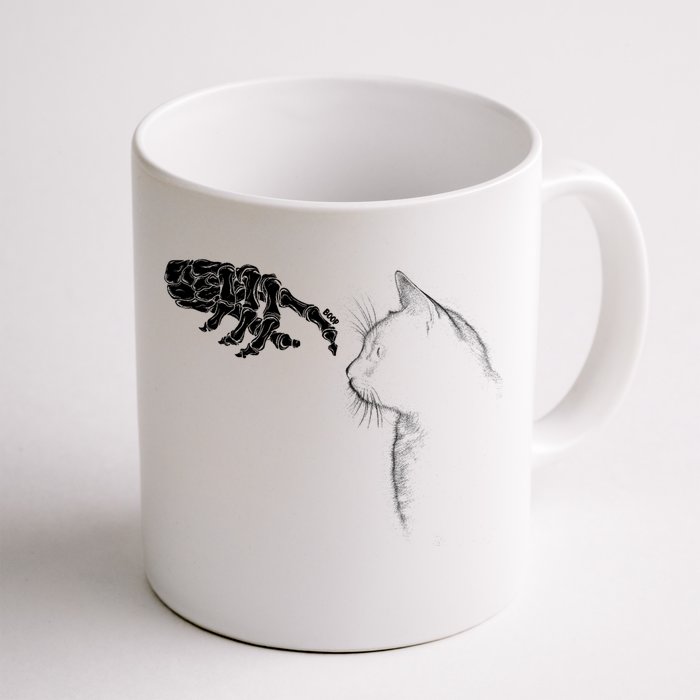 Black Cat Skeleton Hand Boop Halloween Pet Funny Gift Front & Back Coffee Mug