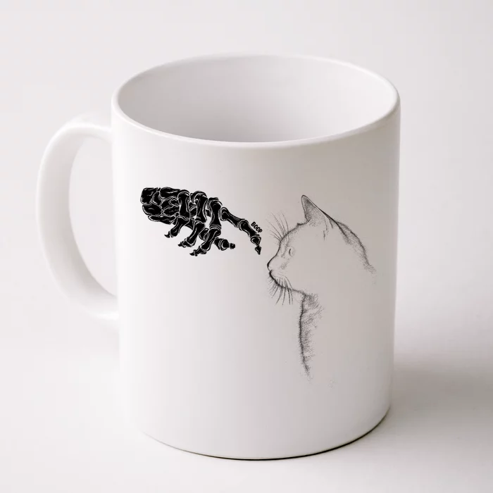 Black Cat Skeleton Hand Boop Halloween Pet Funny Gift Front & Back Coffee Mug