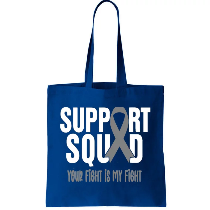 Brain Cancer Support Squad Brain Cancer Awareness Gift Tote Bag