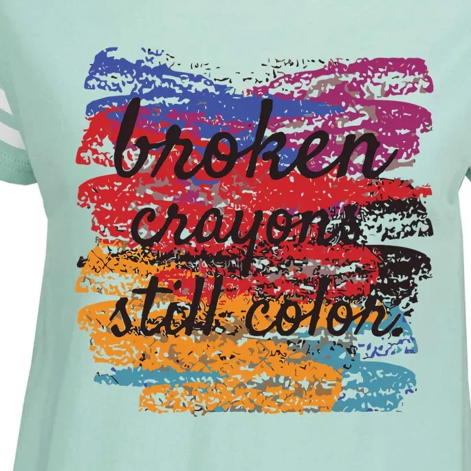 Broken Crayons Still Broken Crayons Still Enza Ladies Jersey Football T-Shirt