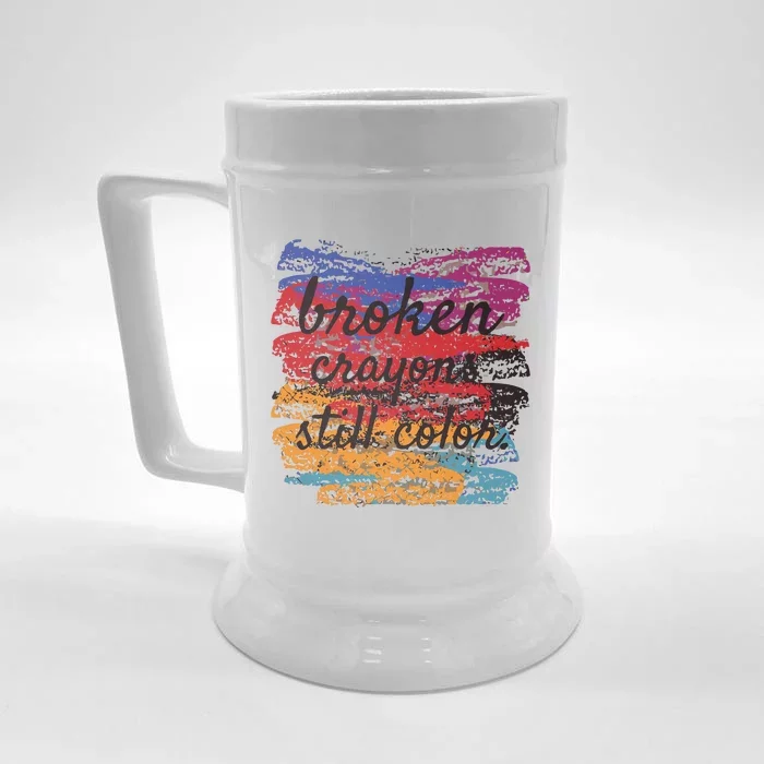 Broken Crayons Still Broken Crayons Still Front & Back Beer Stein