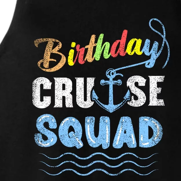 Birthday Cruise Squad Vintage Funny Gift Ladies Tri-Blend Wicking Tank