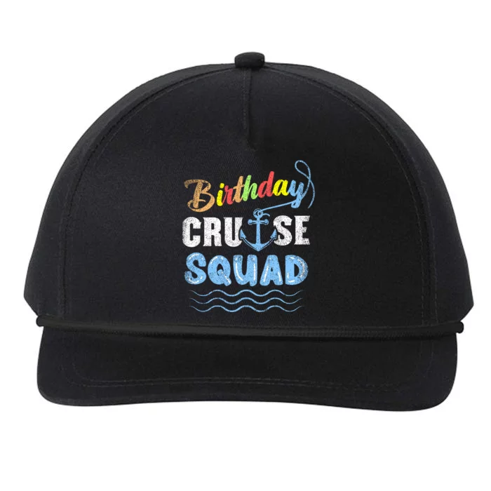 Birthday Cruise Squad Vintage Funny Gift Snapback Five-Panel Rope Hat