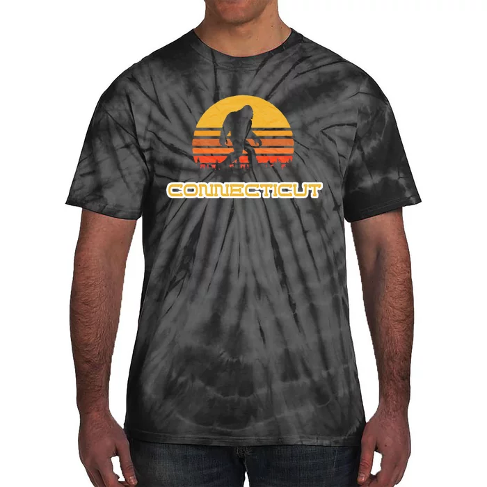 Bigfoot Connecticut State Sasquatch Yeti Legendary Monster Tie-Dye T-Shirt