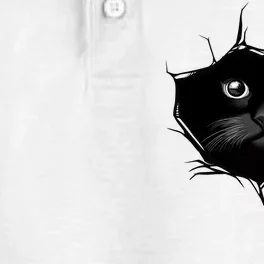 Black Cat Stares At You Cat Eyes Dry Zone Grid Performance Polo