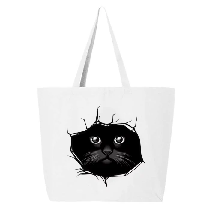 Black Cat Stares At You Cat Eyes 25L Jumbo Tote