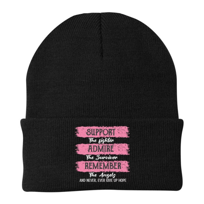 Breast Cancer Support Admire Honor Breast Cancer Awareness Knit Cap Winter Beanie