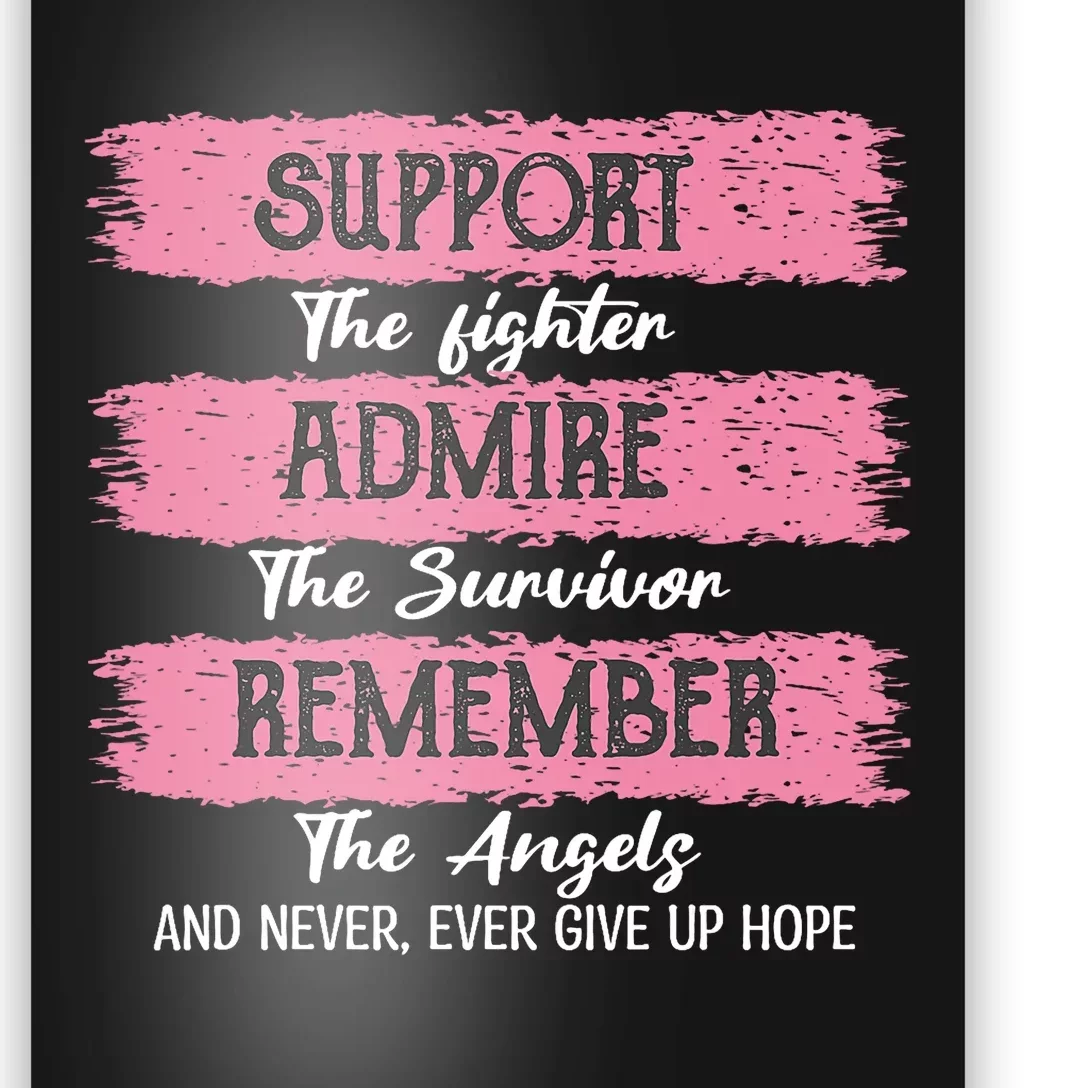 Breast Cancer Support Admire Honor Breast Cancer Awareness Poster