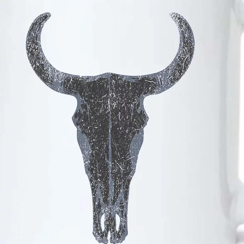 Boho Cow Skull Western Steer Skull Cowgirl Rancher Black Color Changing Mug