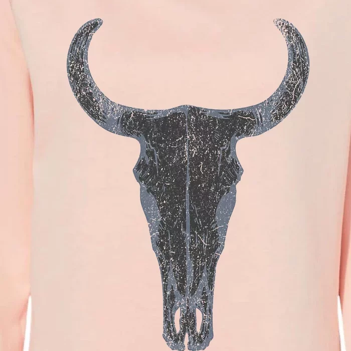 Boho Cow Skull Western Steer Skull Cowgirl Rancher Womens California Wash Sweatshirt