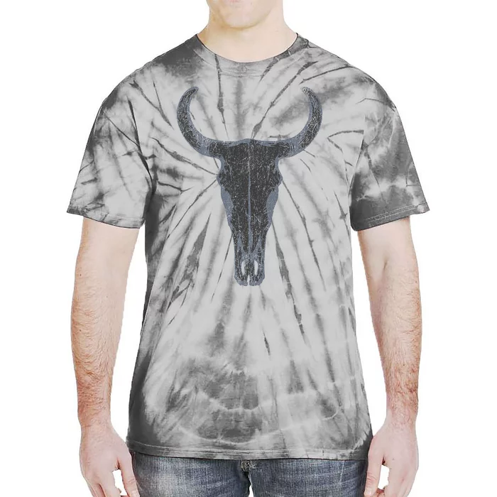 Boho Cow Skull Western Steer Skull Cowgirl Rancher Tie-Dye T-Shirt