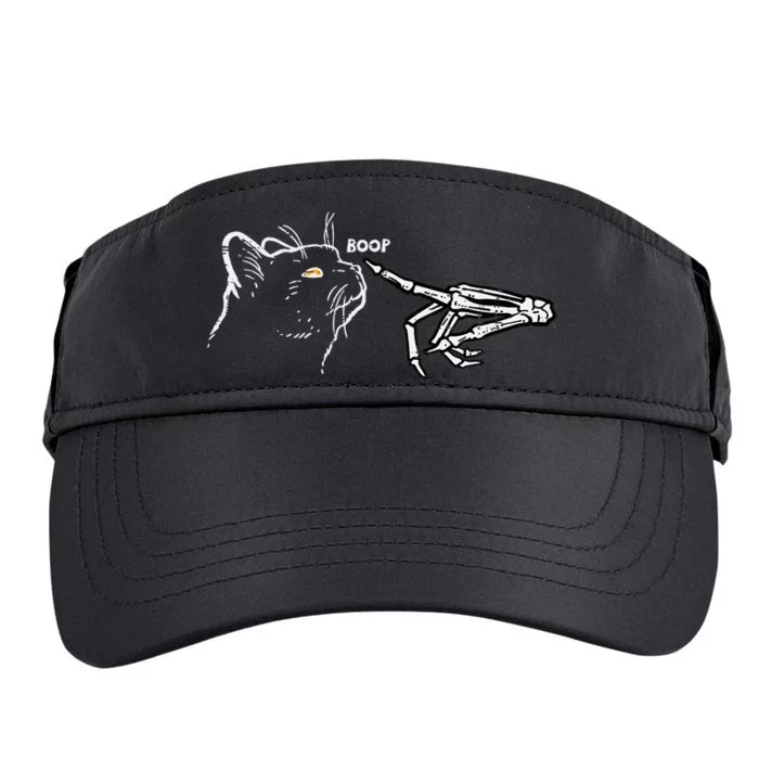 Black Cat Skeleton Hand Boop Halloween Pet Adult Drive Performance Visor