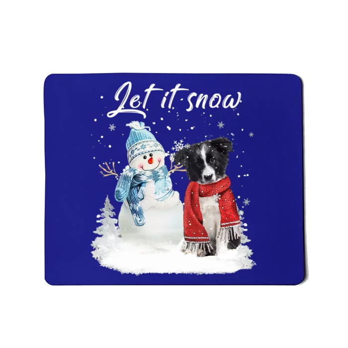 Border Collie Santa Dog Christmas Snow Xmas Pajama Meaningful Gift Mousepad