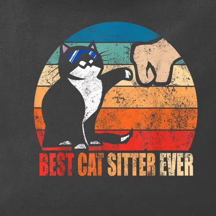 Best Cat Sitter Ever Funny Fist Bump Zip Tote Bag