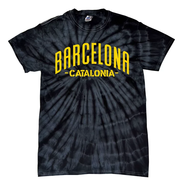 Barcelona Catalonia Spain Souvenir Travel Tie-Dye T-Shirt