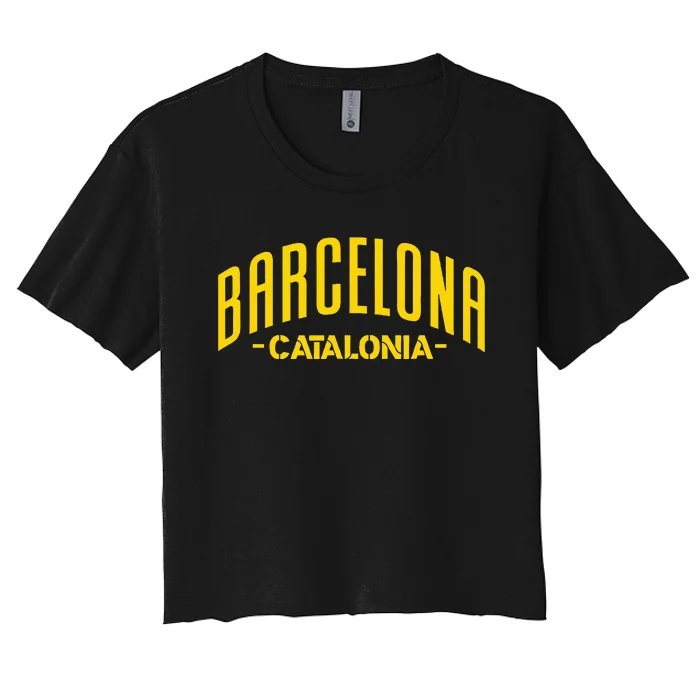 Barcelona Catalonia Spain Souvenir Travel Women's Crop Top Tee